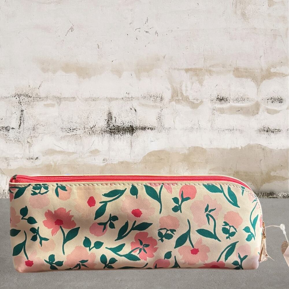 Kate Spade Pink Floral Zip Pencil Case NWT - Picture 3 of 4
